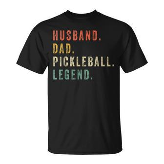 Mens Pickleball Husband Dad Legend Vintage Fathers Day T-Shirt - Seseable
