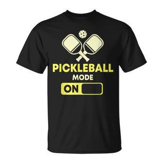 Pickleball Modus Ein Pickleball Schläger Und Ball T-Shirt - Seseable