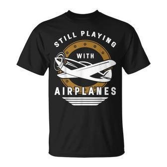 Pilot Airplane Mechanic Aviation Rc Planes Unisex T-Shirt | Mazezy