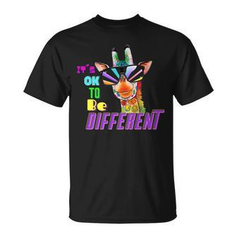 Pineiro Couture Its Ok To Be Different Autism Awareness Asd Unisex T-Shirt | Mazezy