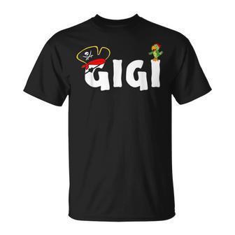 Pirate Gigi Grandma Skull Pirates Hat Crossbones Gift Unisex T-Shirt | Mazezy