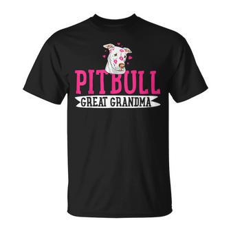 Pitbull Great Grandma Pit Bull Terrier Pibble Mothers Day Unisex T-Shirt | Mazezy
