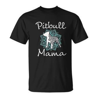 Pitbull Mama Mandala Cute Pit Bull Dog T-shirt - Thegiftio UK