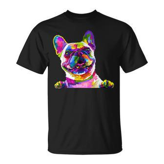 Pop Art Bulldog Gifts Mom Dog Dad Frenchie Unisex T-Shirt