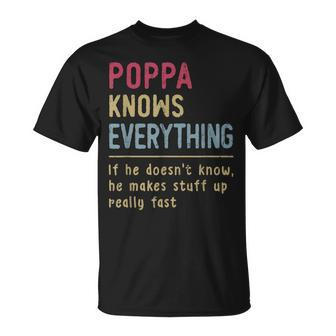 Poppa Know Everything Grandpa Gift Gift For Mens Unisex T-Shirt | Mazezy