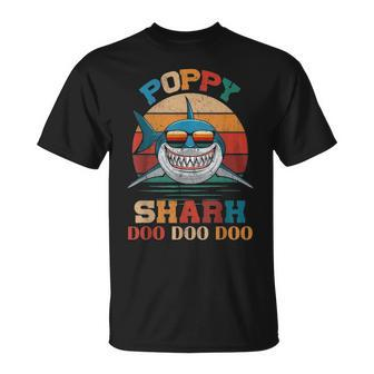 Poppy Shark Doo Doo Doo Fathers Day Gift Unisex T-Shirt - Seseable