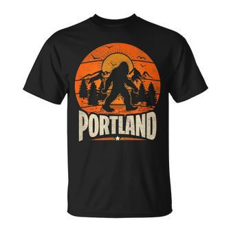 Portland Oregon National Park Travel Bigfoot Portland Maine T-Shirt - Seseable