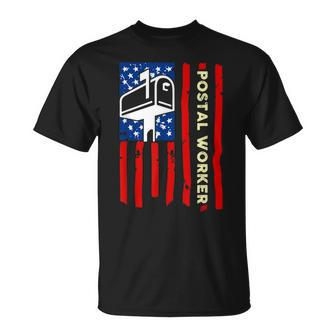 Postal Worker Patriotic Us Post Mail Carrier T-Shirt - Seseable
