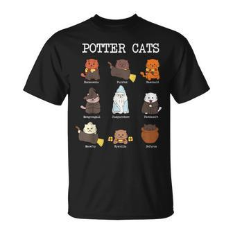 Potter Cats Funny Gifts For Cat Lovers Unisex T-Shirt | Mazezy