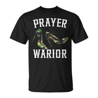 Prayer Warrior Camouflage For Religious Christian Soldier Unisex T-Shirt | Mazezy