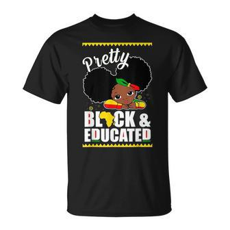 Pretty Black And Educated I Am The Strong African Queen Girl V10 T-Shirt - Seseable