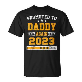 Promoted To Daddy Again 2023 Soon To Be Daddy Again T-Shirt - Seseable