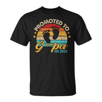 Mens Promoted To G Pa 2023 Fathers Day First Time Dad T-Shirt - Seseable