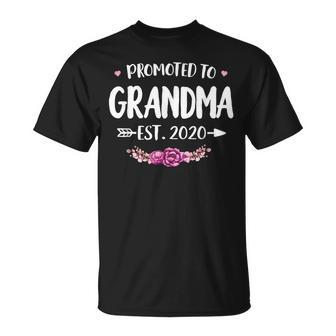 Promoted To Grandma Est 2020 New Mom Gift First Grandma Unisex T-Shirt