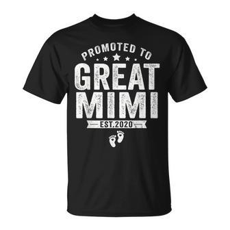 Promoted To Great Mimi Grandma Est 2020 Mothers Day Gifts Unisex T-Shirt | Mazezy