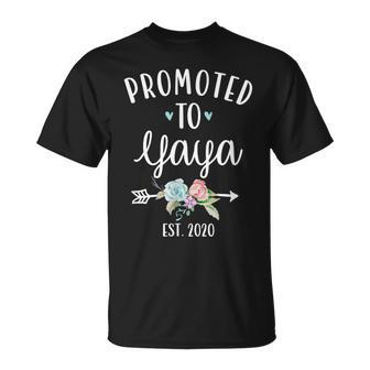 Promoted To Yaya 2020 Grandparents Day Gift Unisex T-Shirt | Mazezy