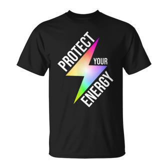 Protect Your Energy Colorful Lightning Bolt T-shirt - Thegiftio UK