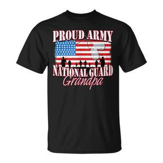 Proud Army National Guard Grandpa Grandparents Day T-Shirt - Seseable