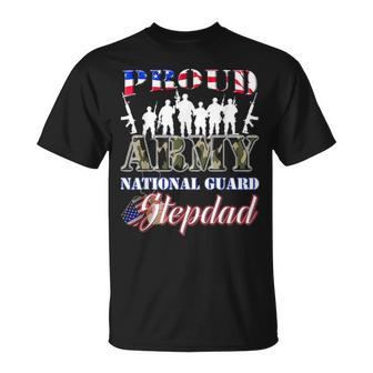 Proud Army National Guard Stepdad Us Fathers Day Men Unisex T-Shirt - Seseable
