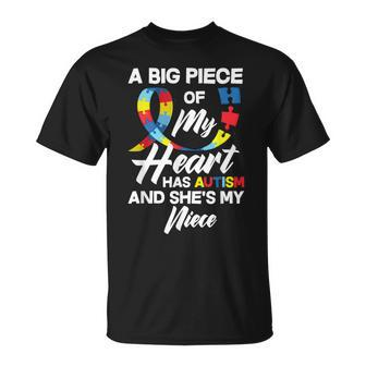 Proud Autism Aunt Uncle Autistic Niece Autism Awareness Unisex T-Shirt | Mazezy DE