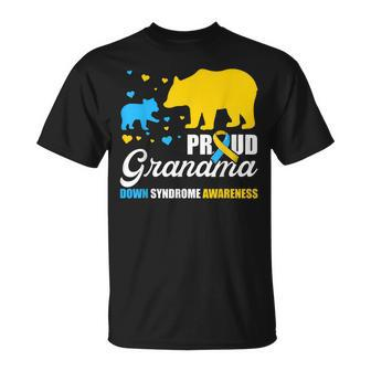 Proud Bear Grandma Down Syndrome Awareness T21 Trisomy Unisex T-Shirt | Mazezy