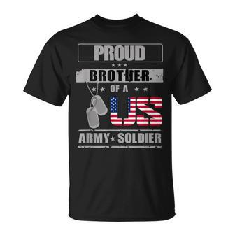 Proud Brother Of A Us Army T-Shirt - Seseable
