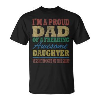 Im A Proud Dad From Daughter Fathers Day Vintage T-Shirt - Seseable