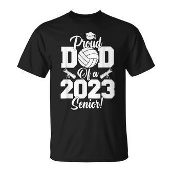 Proud Dad Of A Volleyball Senior 2023 Volleyball Dad Unisex T-Shirt