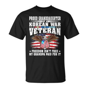 Proud Granddaughter Of Korean War Veteran Vets Family T-shirt - Seseable