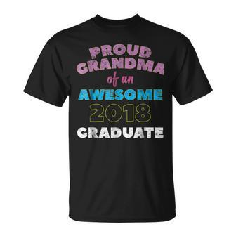 Proud Grandma 2018 Graduate Nana Distressed Unisex T-Shirt | Mazezy