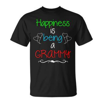 Proud Grandma Happiness Is Being A Grammy Unisex T-Shirt | Mazezy