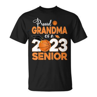 Proud Grandma Of A 2023 Senior Basketball Graduation Unisex T-Shirt | Mazezy