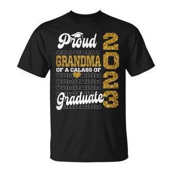 Proud Grandma Of A Class Of 2023 Graduate Senior Graduation Gift For Womens Unisex T-Shirt | Mazezy