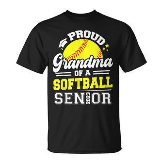 Proud Grandma Of A Softball Senior 2023 Graduation Unisex T-Shirt | Mazezy