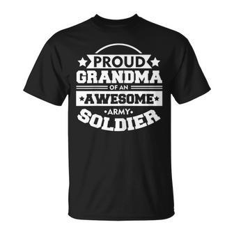 Proud Grandma Of An Awesome Us Army Soldier Gift For Womens Unisex T-Shirt | Mazezy