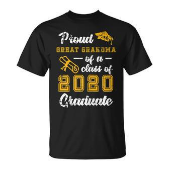 Proud Great Grandma Of 2020 College Graduate Senior Yellow Gift For Womens Unisex T-Shirt | Mazezy