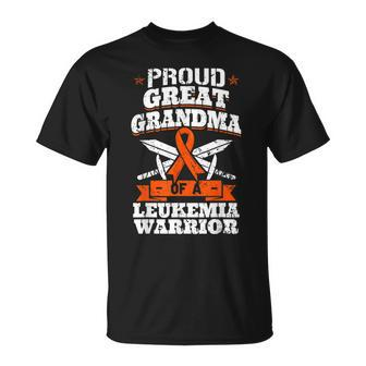 Proud Great Grandma Of A Leukemia Warrior Awareness Ribbon Unisex T-Shirt | Mazezy