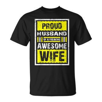 Proud Husband Of A Freaking Awesome Wife Health T-shirt - Thegiftio UK