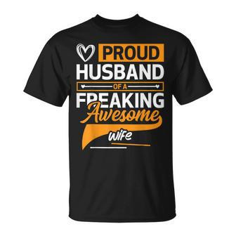 Proud Husband Of A Freaking Awesome Wife Holiday T-shirt - Thegiftio UK