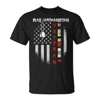 Proud Iraq Afghanistan Veteran Flag US Patriotic T-shirt | Seseable UK