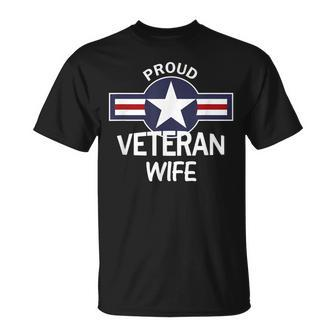 Proud Military Veteran Wife Vintage Aircraft Roundel T-shirt - Seseable