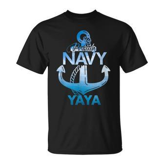 Proud Navy Yaya Geschenk Lover Veteranen Day T-Shirt - Seseable
