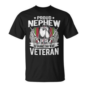 Proud Nephew Of Afghanistan Veteran Dog Tags Military Family T-shirt - Seseable