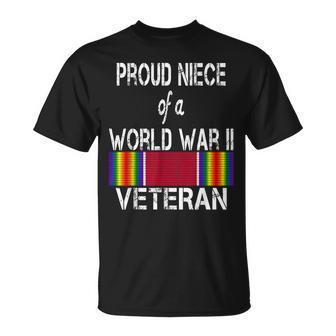 Proud Niece Of A World War Ii Veteran Us Military T-shirt - Seseable