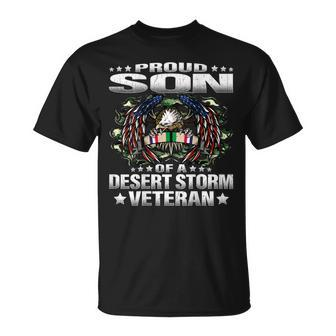 Proud Son Of A Desert Storm Veteran Military Vets Child T-shirt - Seseable