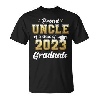 Proud Uncle Of A Class Of 2023 Graduate Senior 23 Gift For Mens Unisex T-Shirt | Mazezy