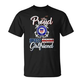 Proud Us Coast Guard Girlfriend Us Military Family Unisex T-Shirt | Mazezy UK