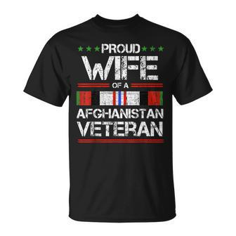 Proud Wife Of A Afghanistan Veteran Proud Army Military Unisex T-Shirt | Mazezy