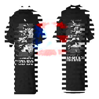 Puerto Rican Baseball Player Puerto Rico Flag Baseball Fans Unisex T-Shirt | Mazezy