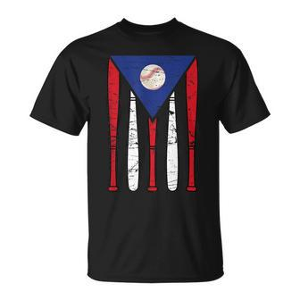 Puerto Rico Baseball Inspired By Puerto Rican Flag Vintage T-Shirt - Seseable